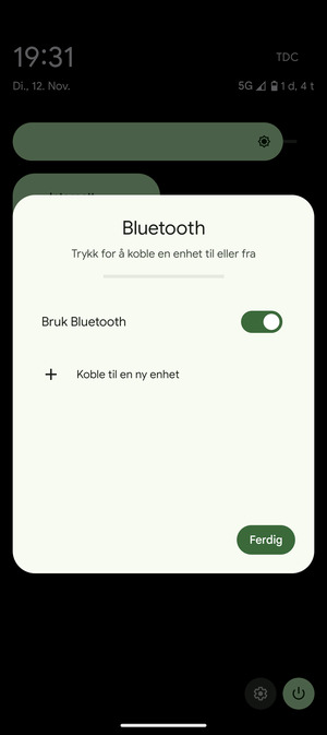Slå av Bruk Bluetooth