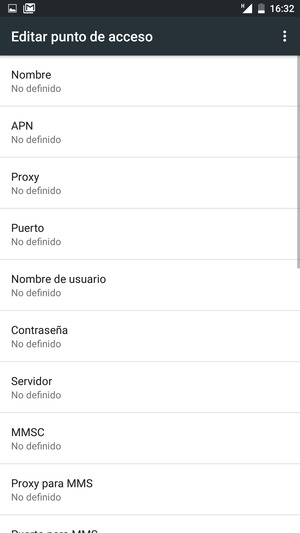 Introduzca la información de Internet