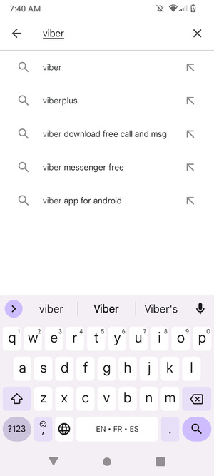 Enter the app name and select Search