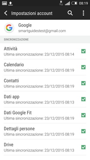 Seleziona il tasto Menu