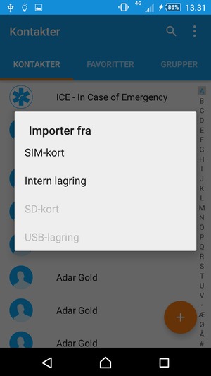 Velg SIM-kort