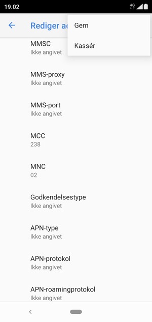 Vælg Gem
