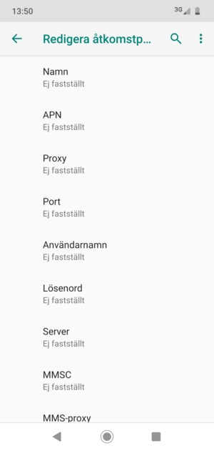 Ange internetinformation
