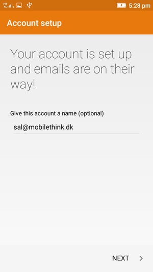 Give your account a name and select NEXT