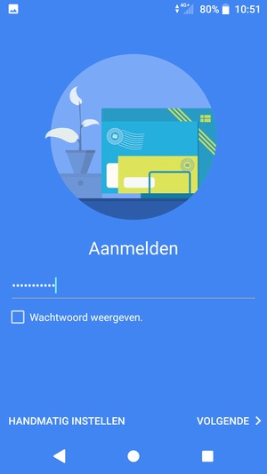 Voer uw wachtwoord in en selecteer HANDMATIG INSTELLEN
