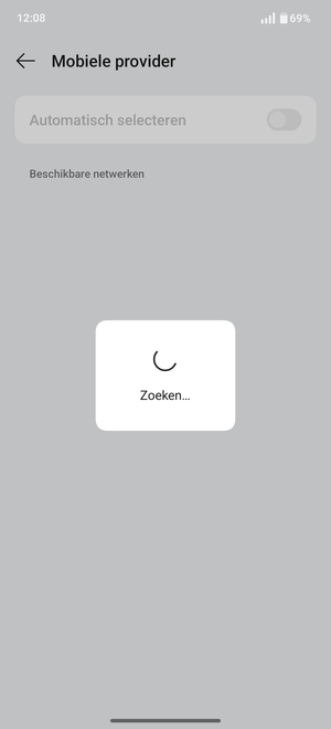 Wacht tot de zoekopdracht beëindigd is