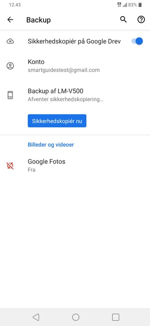 Vælg Konto