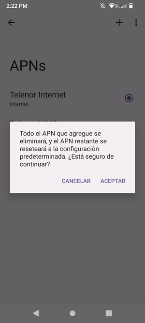 Seleccione ACEPTAR