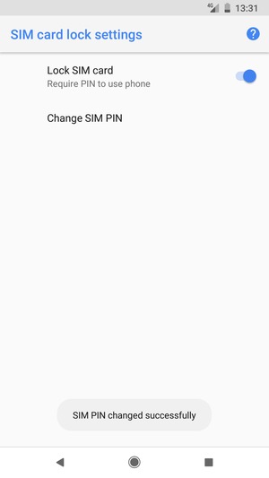 Your SIM PIN has been changed