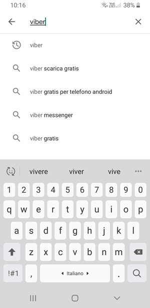 Inserisci il nome dell'app e seleziona Ricerca