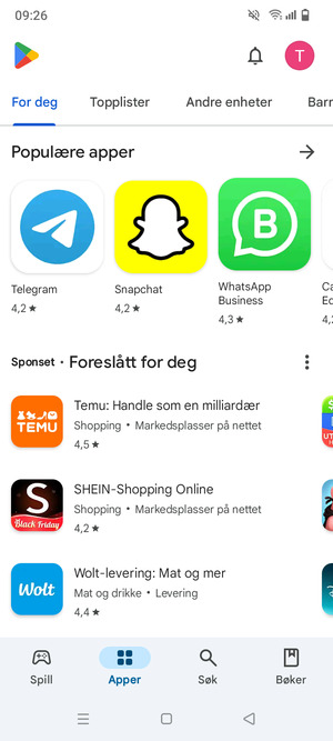 Velg Søk