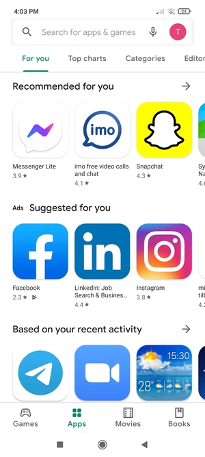 Select the Search bar