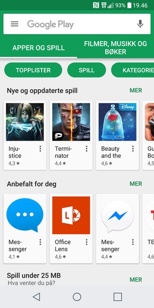 Velg søkefelt
