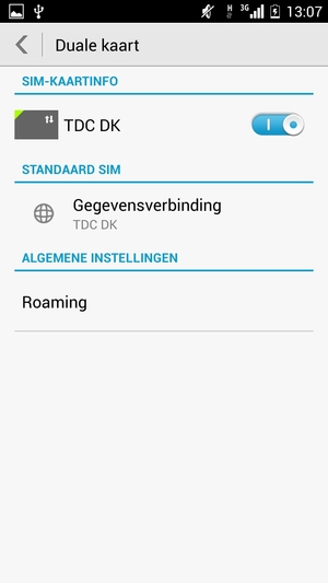 Selecteer Roaming