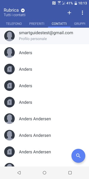 Seleziona il tasto Menu