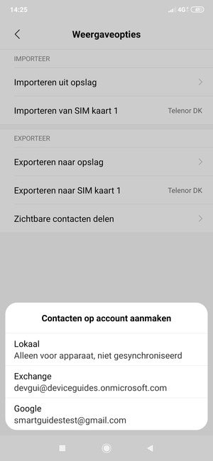 Selecteer uw Google-account