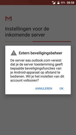 Selecteer OK