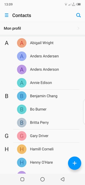 Sélectionnez le bouton du Menu