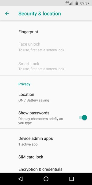 Scroll to and select Location
