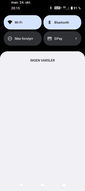 Dra ned toppmenyen igjen