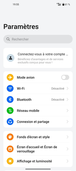 Sélectionnez Réseau mobile