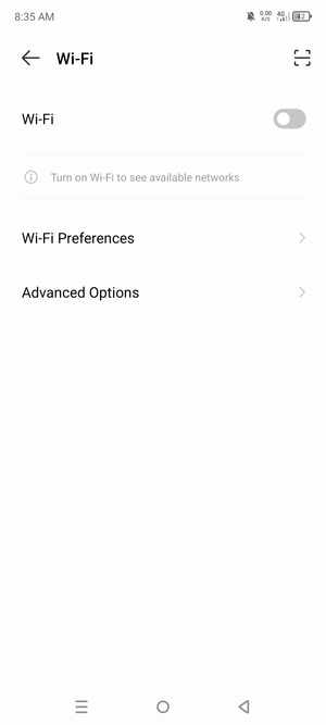 Turn Wi-Fi on