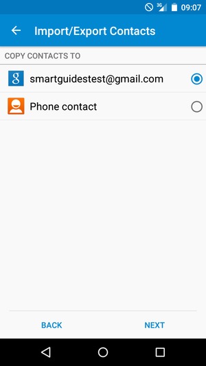 Select your Google account and select NEXT