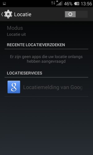 Schakel Locatie uit