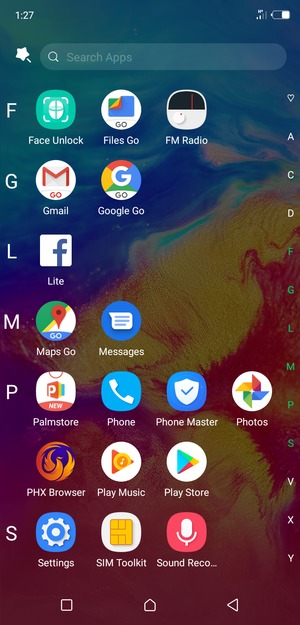 Scroll to and select Settings