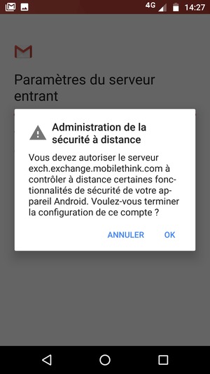 Sélectionnez OK