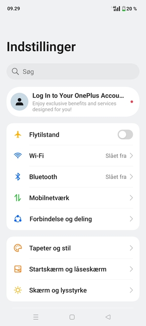 Vælg Mobilnetværk