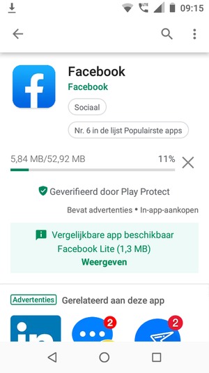 Wacht tot het installatieproces beëindigd is