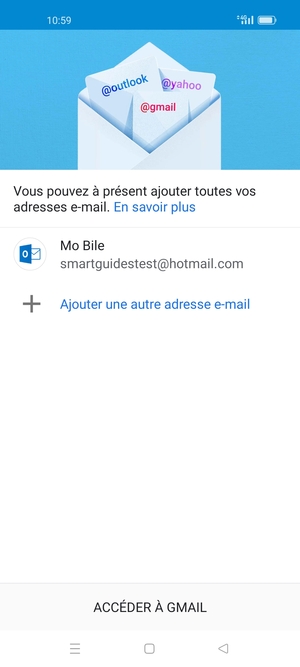 Sélectionnez ACCÉDER À GMAIL