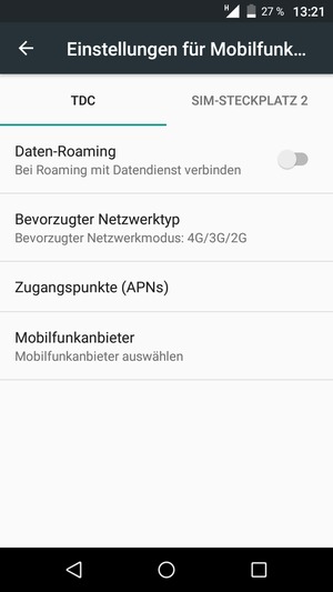 Wählen Sie Public und Bevorzugter Netzwerktyp