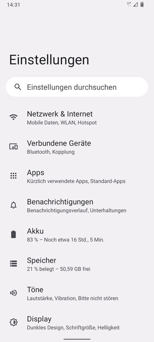 Wählen Sie Netzwerk & Internet