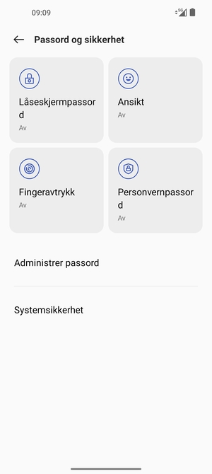 Velg Systemsikkerhet