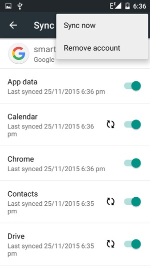 Select Sync now