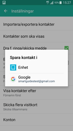 Tryck på ditt Google-konto