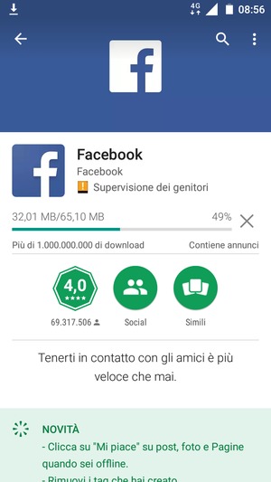 Attendi il completamento del processo di installazione