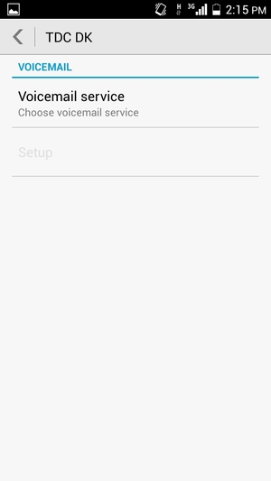 Select Voicemail service