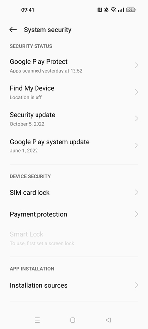 Scroll to and select  SIM card lock