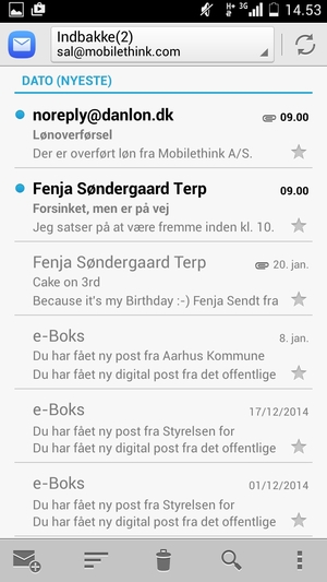 Din konto er klar til brug