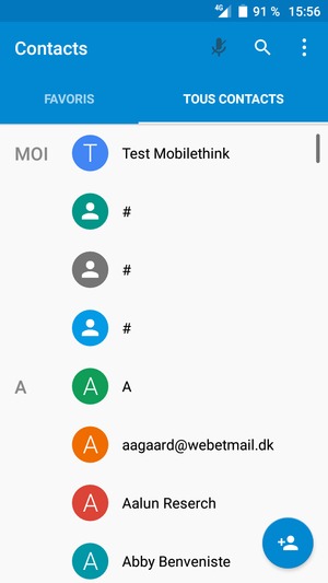 Sélectionnez le bouton du Menu