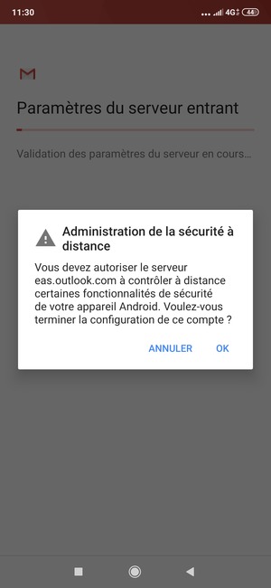 Sélectionnez OK