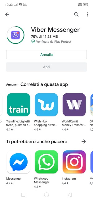 Attendi il completamento del processo di installazione