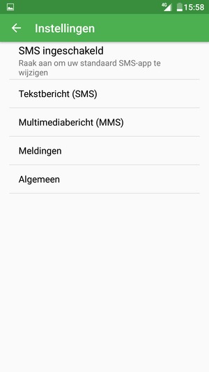 Selecteer Tekstbericht (SMS)