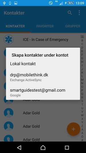 Tryck på ditt Google-konto