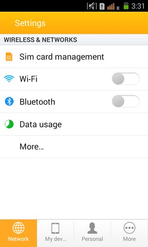 Select Network and More...