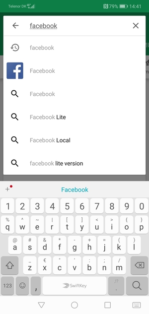 Inserisci il nome dell'app e seleziona Cerca