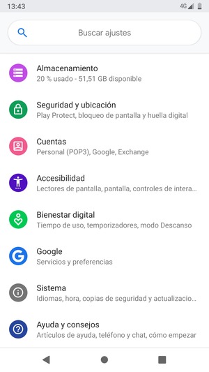 Desplácese y seleccione Sistema